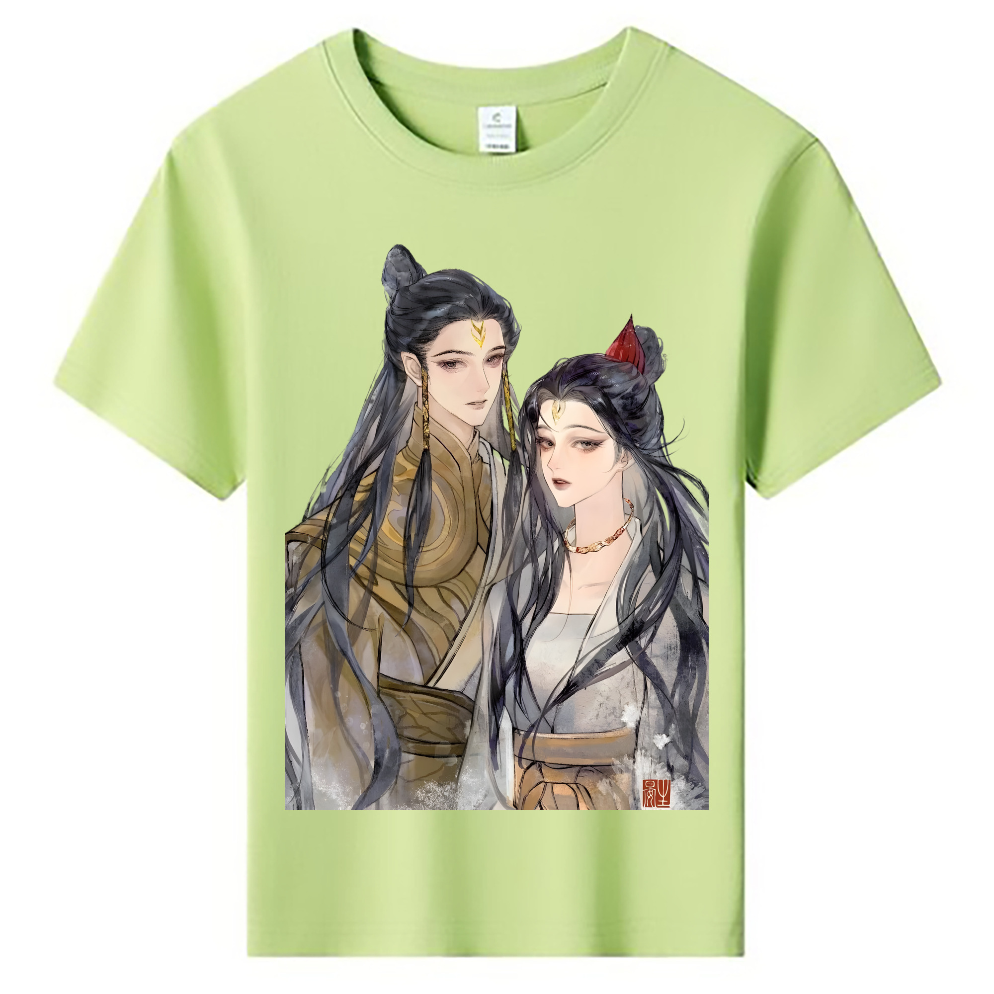 （画像用） Ne Zha 2 ナタ 魔童の大暴れ 綿100％キッズTシャツ（フロントプリント）